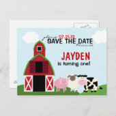 Custom Barnyard Save the Date oder Einladungen (Vorne/Hinten)