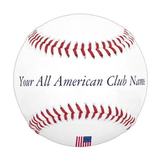 Custom Baseball American Flag (Vorderseite)