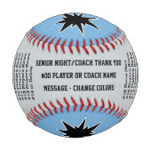 Custom Baseball Ball für Trainer, Senioren oder Te (Rückseite)