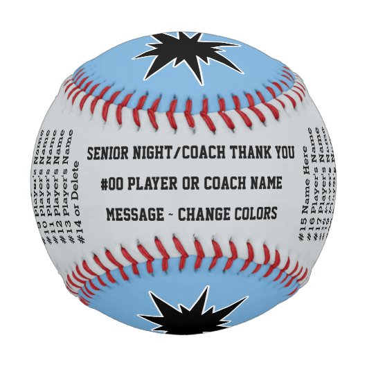 Custom Baseball Ball für Trainer, Senioren oder Te (Rückseite)