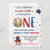 Custom Baseball Birthday Party Invitation Einladung (Vorne/Hinten)