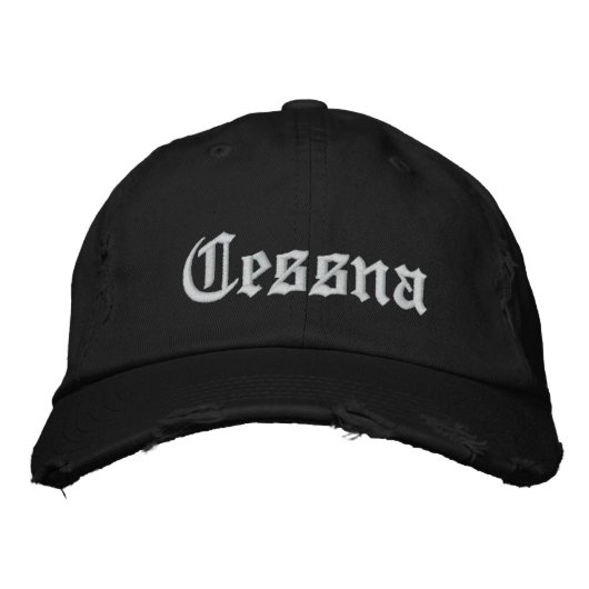 Custom Baseball Cap-CESSNA Bestickte Baseballkappe (Vorderseite)