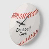 Custom Baseball Coach Keepake Große Wanduhr (Winkel)