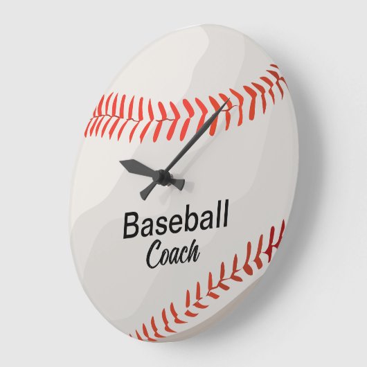 Custom Baseball Coach Keepake Große Wanduhr (Winkel)