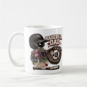 Custom Baseball Dad Photo Name Kaffeetasse (Links)