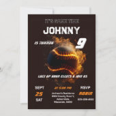 Custom Baseball Geburtstag für Junge Einladung (Vorderseite)