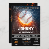 Custom Baseball Geburtstagsparty Einladung (Vorne/Hinten)