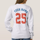 Custom Baseball Mama Niedlich Softball Mama Sweatshirt (Rückseite)