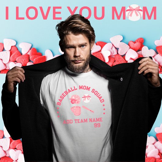 Custom Baseball Mama Squad T - Shirt | Perfektes G