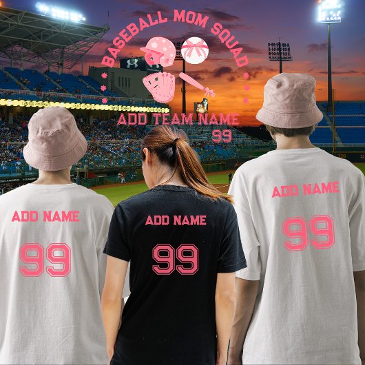 Custom Baseball Mama Squad T - Shirt | Perfektes G