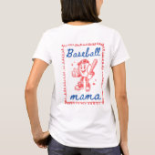 Custom Baseball Mama & Team Name T-Shirt (Rückseite)