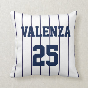 Custom Baseball Pinstripe Uniform Jersey Pillow Kissen