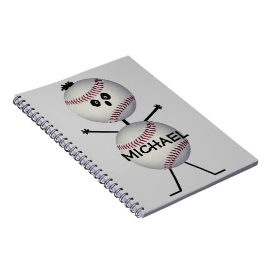 Custom Baseball Player Notizblock (Rechte Seite)