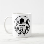 Custom Baseball Tasse, Geschenk für Vater, Coach o Kaffeetasse (Links)