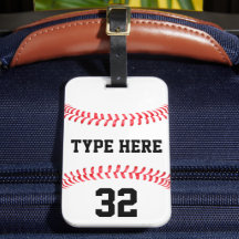 Custom Baseball Team Name Player Number Sports Bag