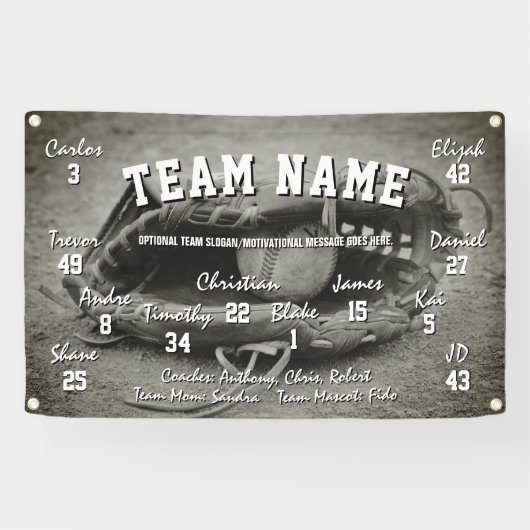 Custom Baseball Team Spirit Banner (Horizontal)