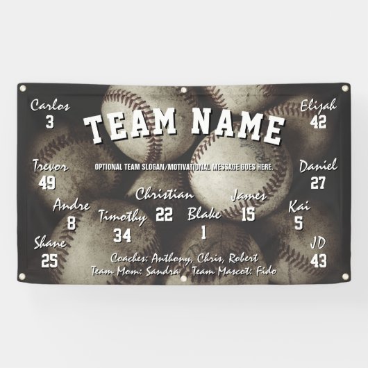 Custom Baseball Team Spirit Banner (Horizontal)