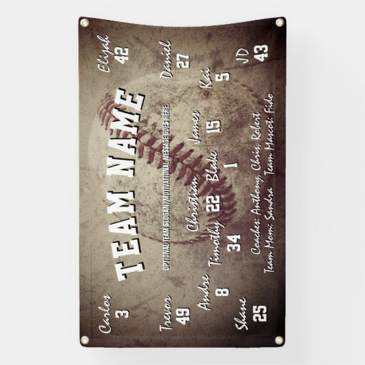 Custom Baseball Team Spirit Banner (Vertikal)