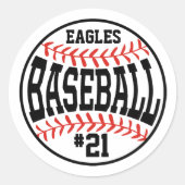 Custom Baseball Team Stickers Baseball Player (Vorderseite)