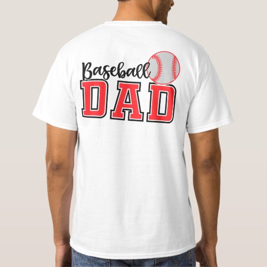 Custom Baseball Vater T - Shirt (Rückseite)