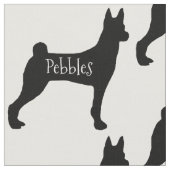 Custom Basenji Dog Breed Fabric Stoff (Nahaufnahme)