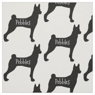 Custom Basenji Dog Breed Fabric Stoff