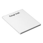 Custom Basic Solid White Brush Schriftart Notizblock (angewinkelt)