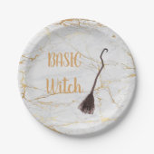 Custom BASIC WITCH Broom Funny Cool Ästhetik Niedl Pappteller (Vorderseite)