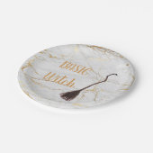 Custom BASIC WITCH Broom Funny Cool Ästhetik Niedl Pappteller (Schrägansicht)