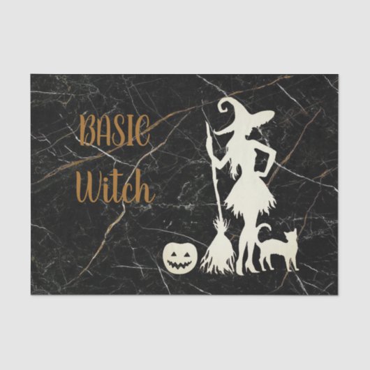 Custom BASIC WITCH Cat Funny Cool Ästhetik Niedlic Seidenpapier (Vorderseite)