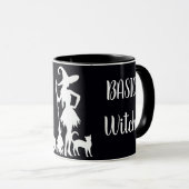 Custom BASIC WITCH w Cat Funny Geschenk Coole Ästh Tasse (VorderseiteRechts)
