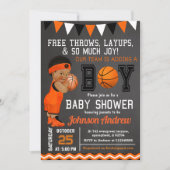 Custom Basketball Baby Dusche Einladung (Vorderseite)