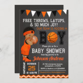 Custom Basketball Baby Dusche Einladung (Vorne/Hinten)