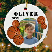 Custom Basketball Ball Sports Foto Keramik Ornament