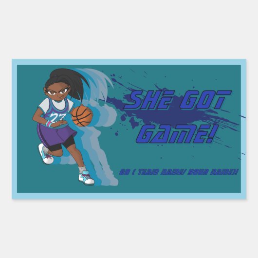 Custom Basketball Basketball Player Sticker (Vorderseite)