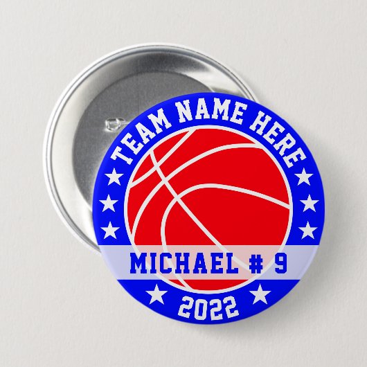 Custom Basketball Button (Vorne & Hinten)