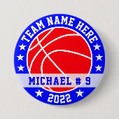 Custom Basketball Button (Vorderseite)