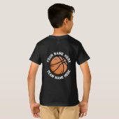 Custom Basketball Fügen Sie Ihren Namen zurück und T-Shirt (Schwarz voll)