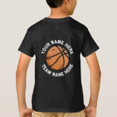 Custom Basketball Fügen Sie Ihren Namen zurück und T-Shirt (Rückseite)