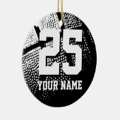 Custom basketball Jersey number Christmas tree Keramik Ornament (Rechts)