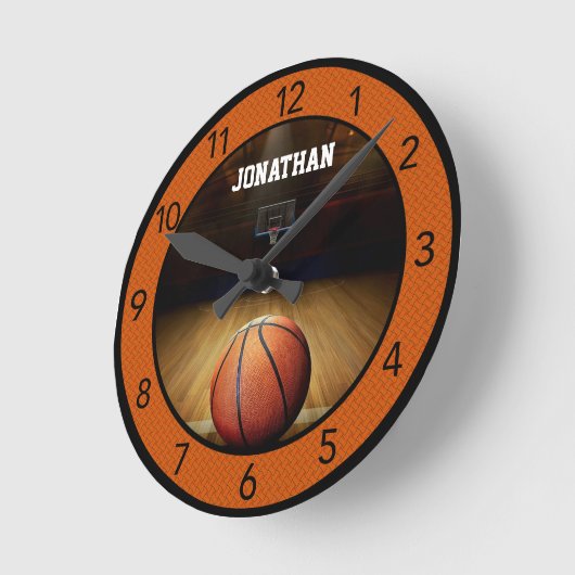 Custom Basketball Large Clock Runde Wanduhr (Winkel)