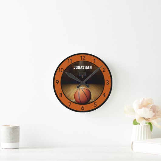 Custom Basketball Large Clock Runde Wanduhr (Zuhause)
