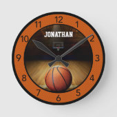 Custom Basketball Large Clock Runde Wanduhr (Vorderseite)
