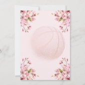 Custom Basketball Luxury Girl Birthday Dankeskarte (Rückseite)
