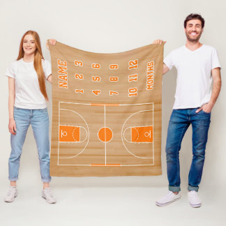 Custom Basketball Meilenstein Blanket, Basketball Fleecedecke