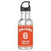 Custom Basketball Modern Kids Edelstahlflasche (Vorderseite)