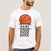 Custom Basketball Name Basketball Liebhaber Spiel T-Shirt (Vorderseite)
