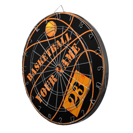 Custom Basketball Personalisiert Dartscheibe (Vorderseite rechts)
