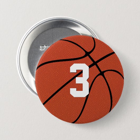 Custom Basketball Player Jersey Nummer oder Buchst Button (Vorne & Hinten)