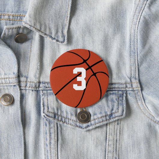 Custom Basketball Player Jersey Nummer oder Buchst Button (Beispiel)